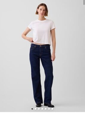 GAP Straight-Leg Jeans in Dark Blue Wash